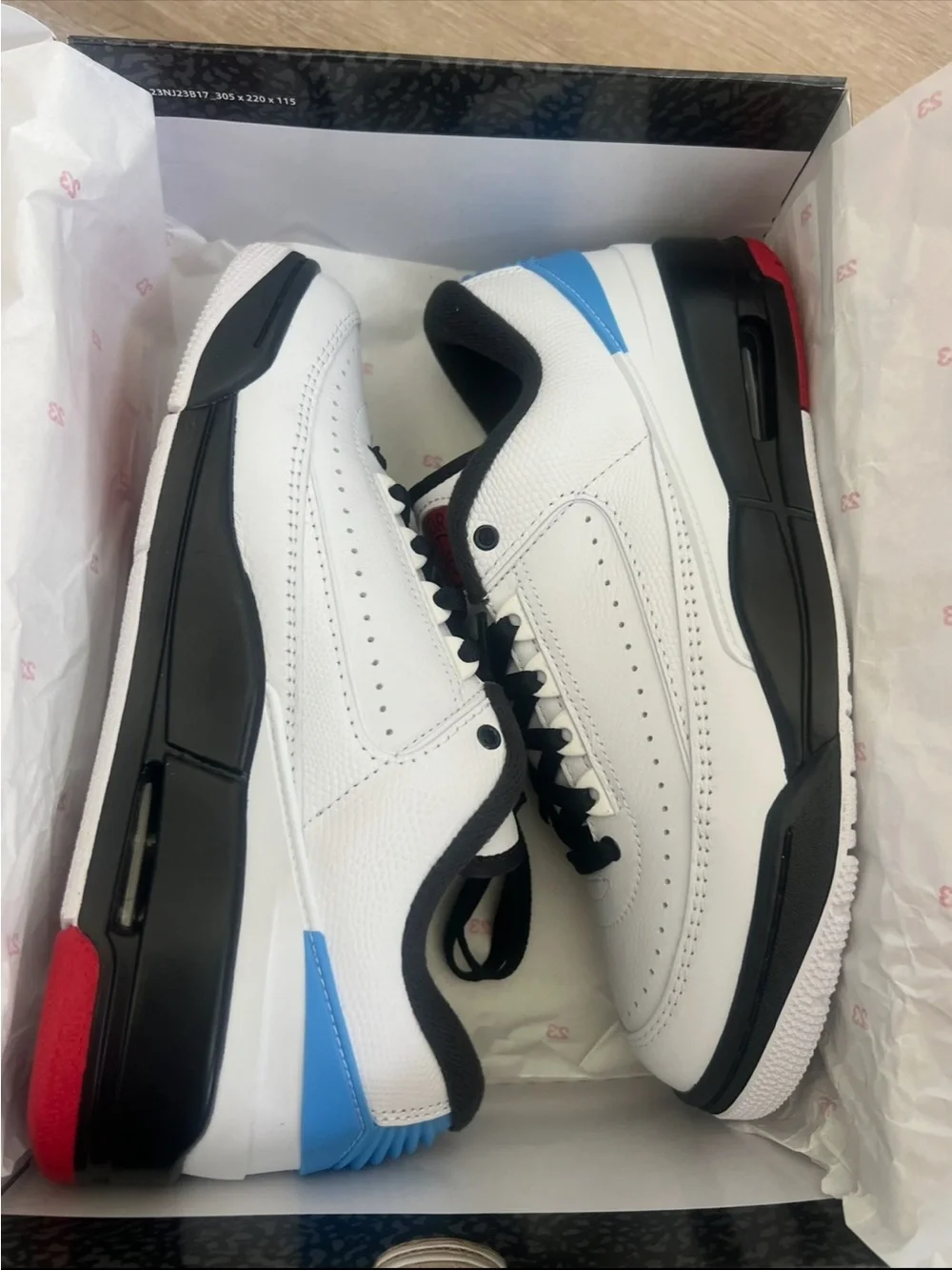 Nike Air Jordan Low 2/3 UNC To Chicago Size 7.5 Mens FD0383 104